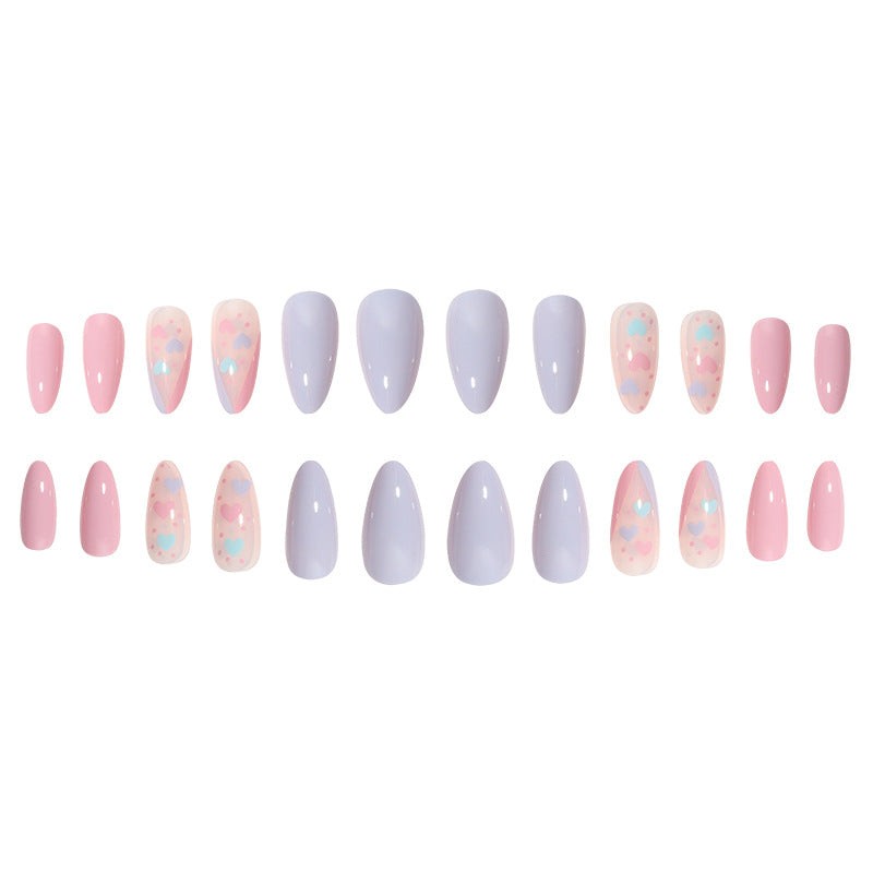 Heart-Detail Stiletto Press-On Nails Stornfield