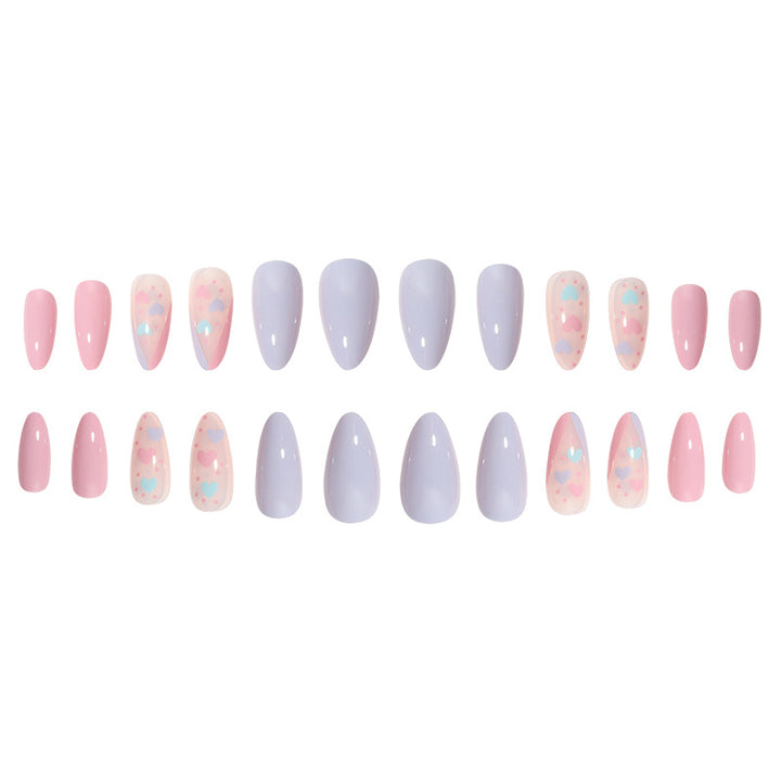Heart-Detail Stiletto Press-On Nails Stornfield