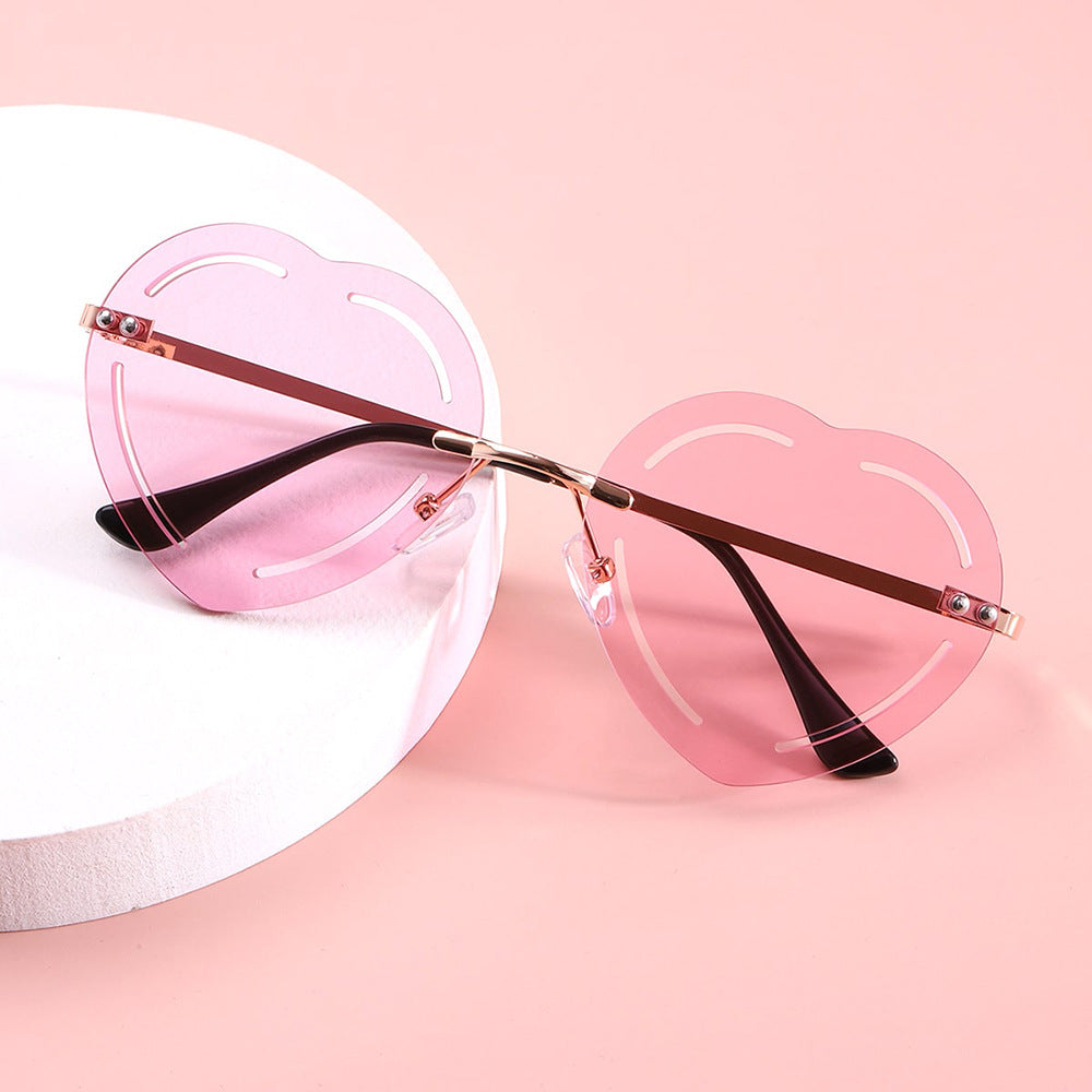 Women's Heart-Shaped Sunglasses with Stylish Metal Frame Stornfield