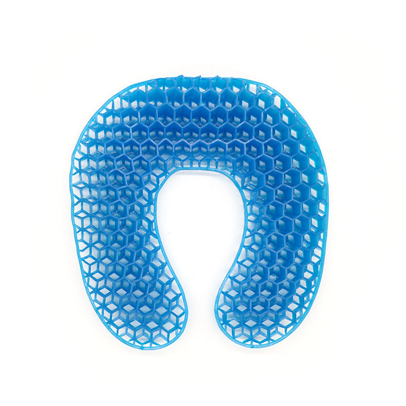 Unisex ergonomic U-shaped gel neck pillow with honeycomb structure Stornfield