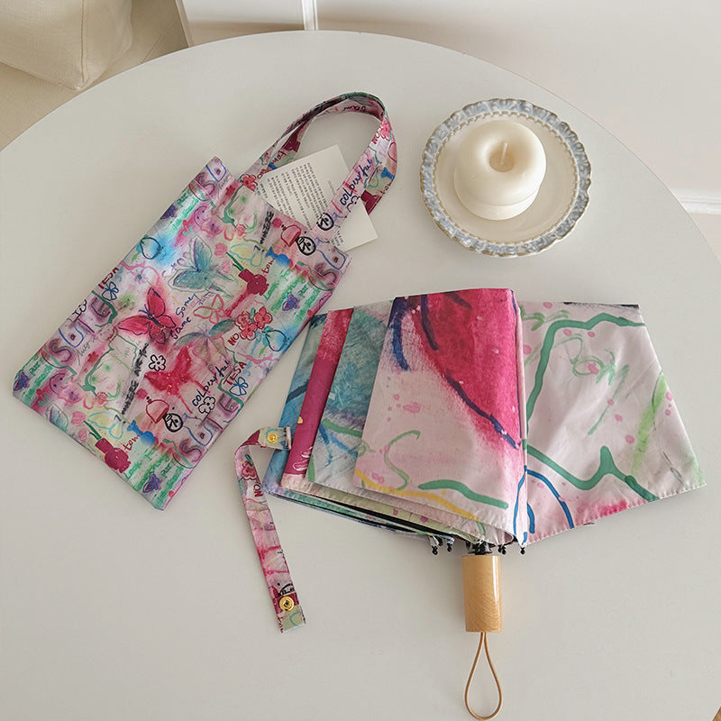 Women Foldable Designer Bag with Creative Art Motif Stornfield