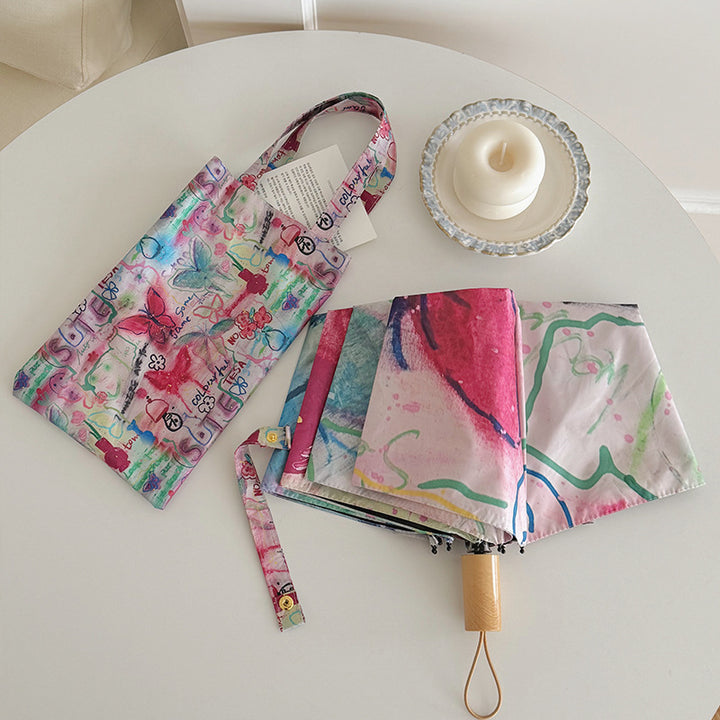 Women Foldable Designer Bag with Creative Art Motif Stornfield