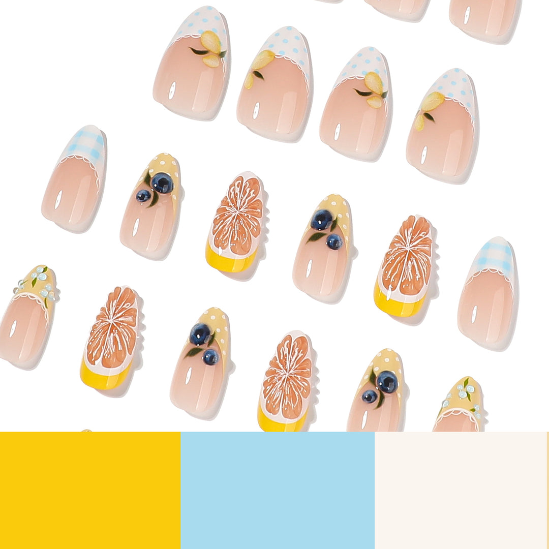 Artistic Nail Extensions with Creative Floral Design Stornfield
