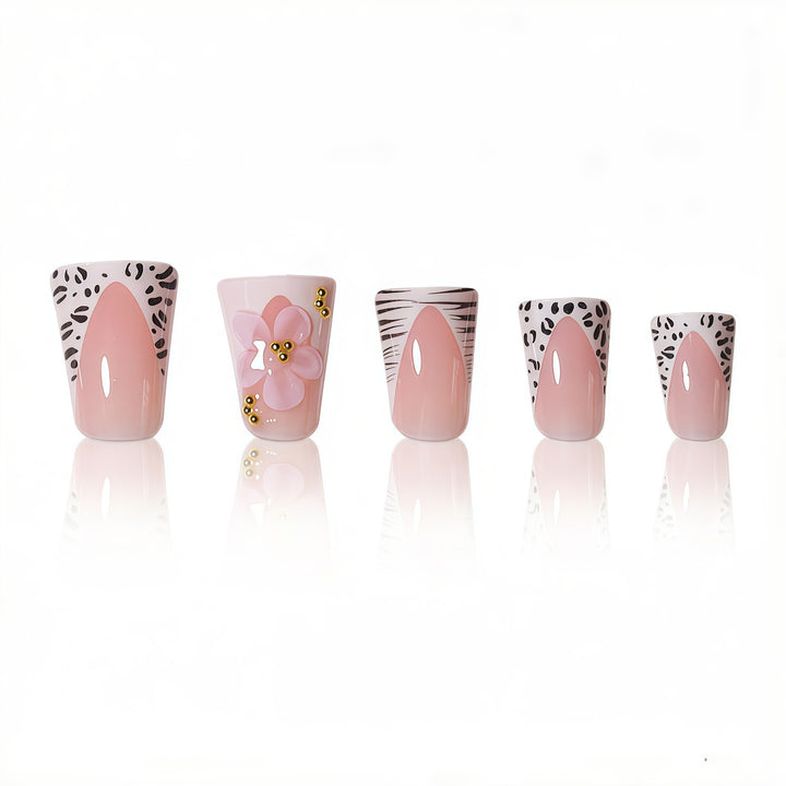 Artistic Floral-Enhanced Press-On Nails Stornfield