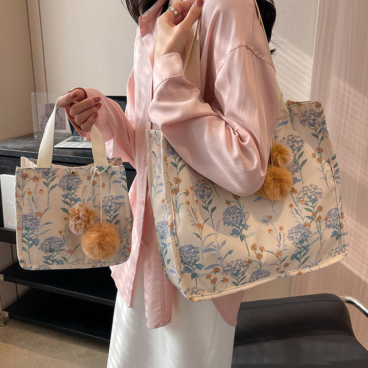 Floral Embellished Tote