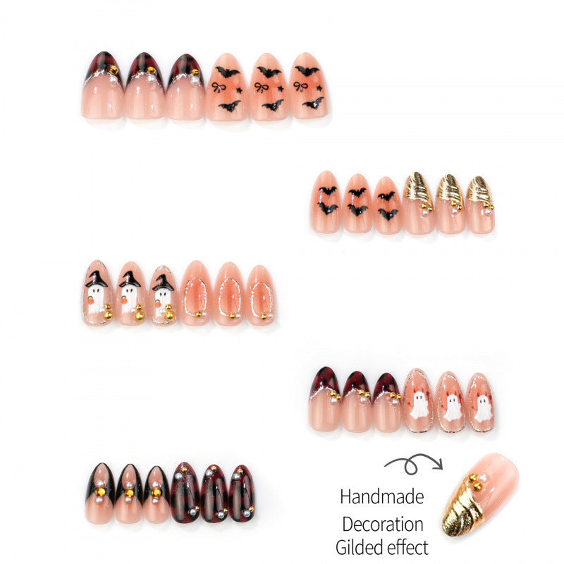 Halloween-Themed Gothic Press-On Nail Set