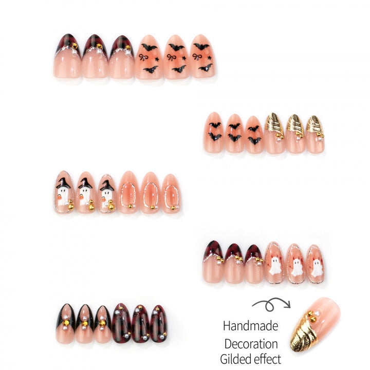 Halloween-Themed Gothic Press-On Nail Set