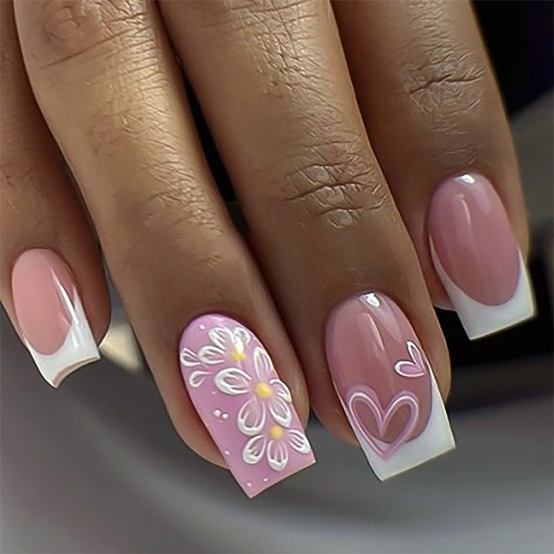 Premium Nail Design with Floral Motifs Stornfield