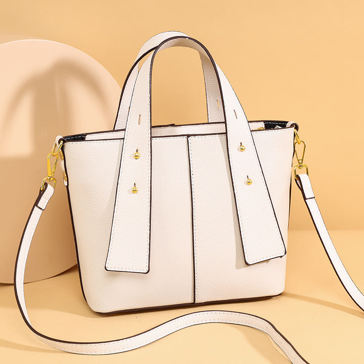 Textured Vegan Leather Multi-Pocket Tote Stornfield