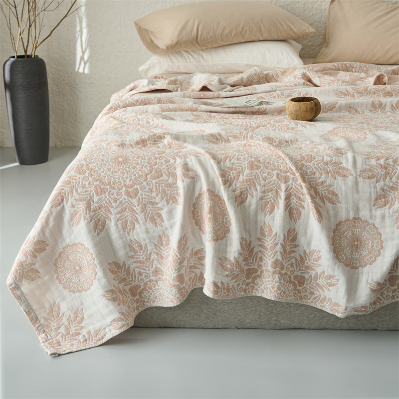 Lightweight Cotton Medallion Quilt Coverlet