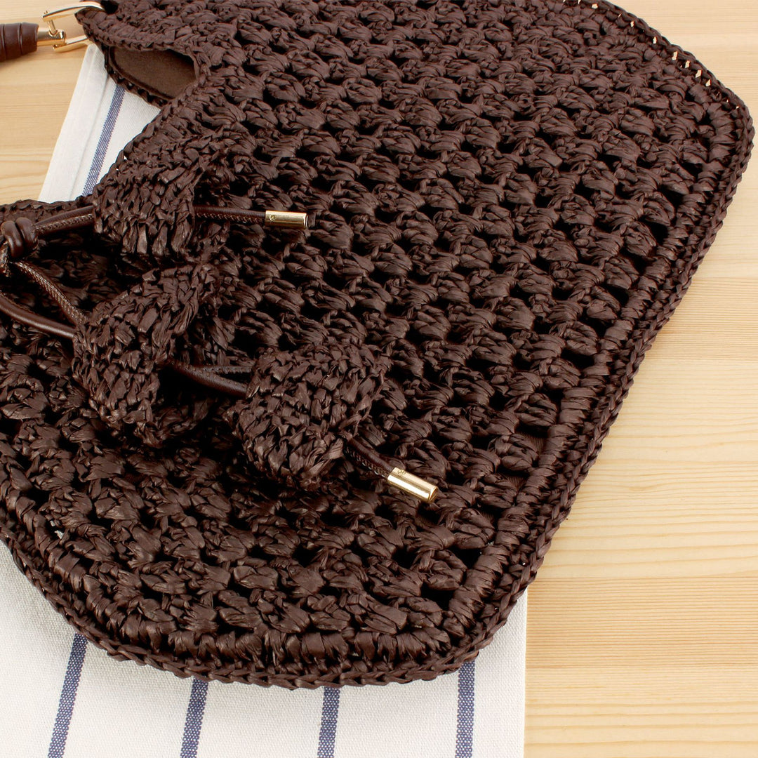 Handbag Made from Handcrafted Natural Material with Unique Tassel Pendant Stornfield