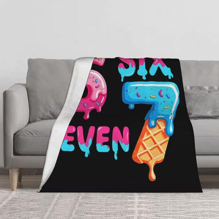Playful Graphic Fleece Throw Blanket