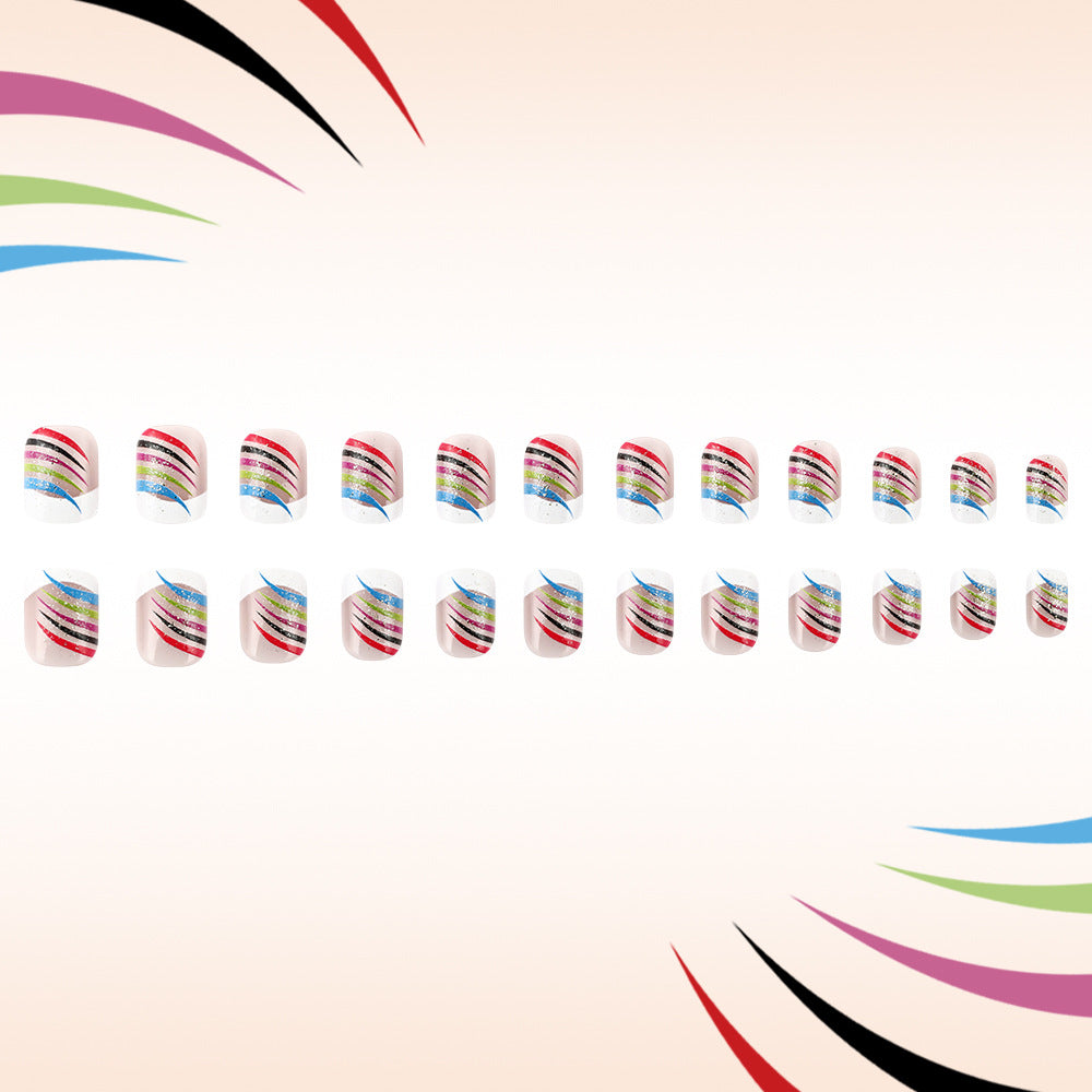 Stylish French Tip Nail Art Set Stornfield
