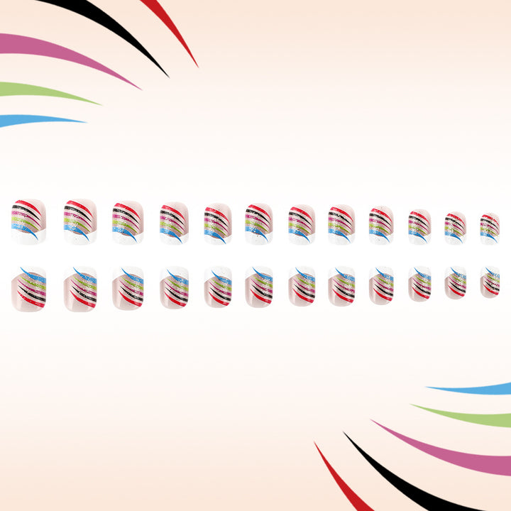 Stylish French Tip Nail Art Set Stornfield