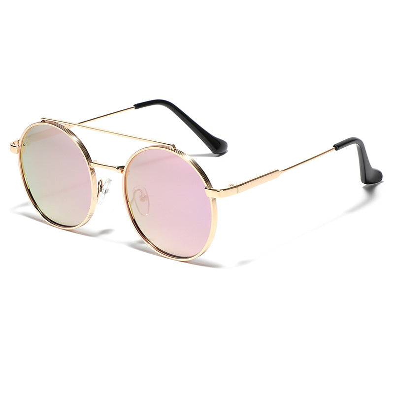 Women's round sunglasses with stylish metal frame Stornfield