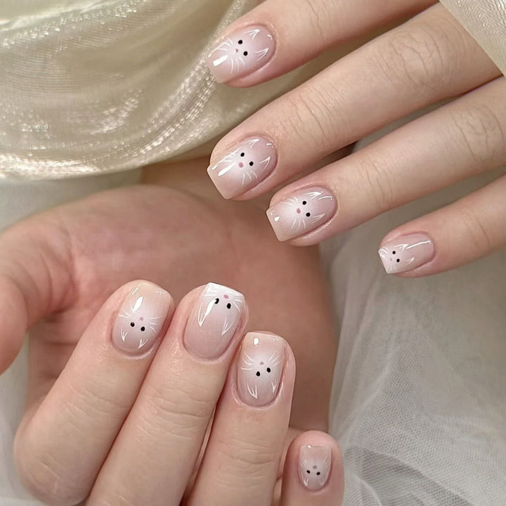 Artistic Floral Press-On Nail Set Stornfield