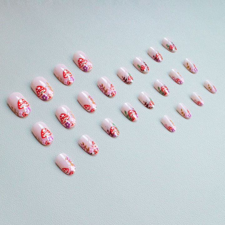 Whimsical Mushroom Nail Art Kit