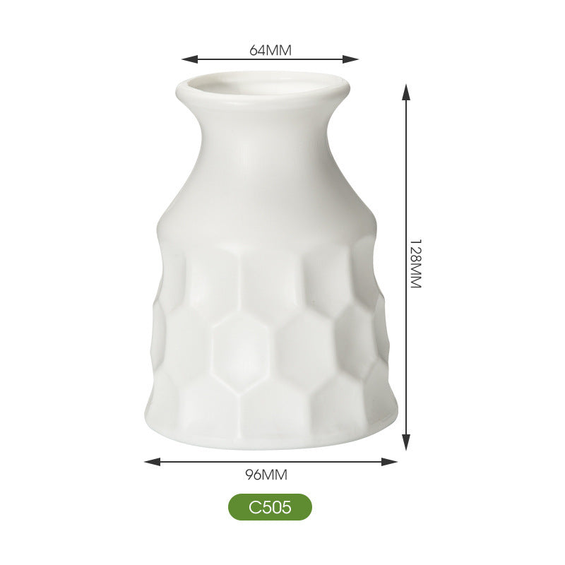 Textured Honeycomb Ceramic Vase Stornfeild