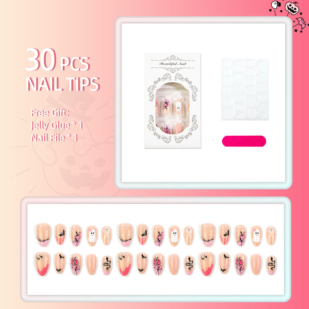 Halloween-Themed Manual Press-On Nail Set