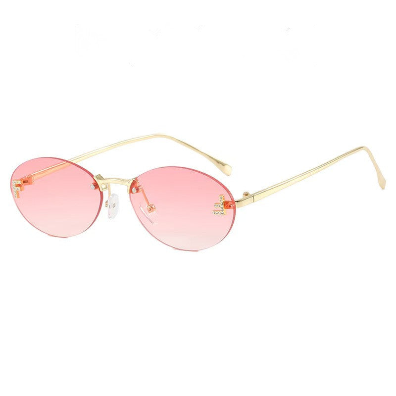 Sleek Metal Oval Sunglasses Stornfield