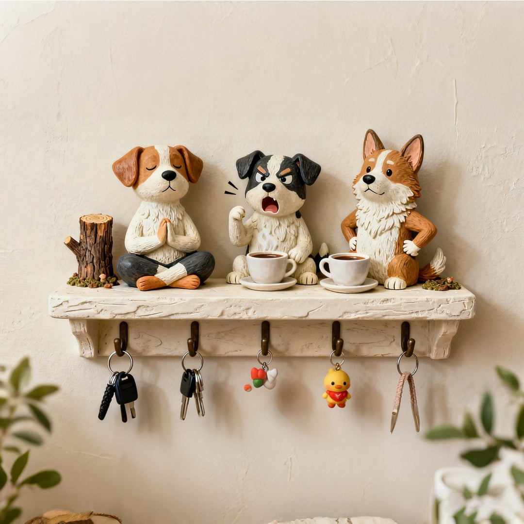 Playful Dog-Themed Key Holder