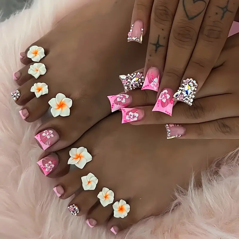Floral Art Press-On Nail Set Stornfield