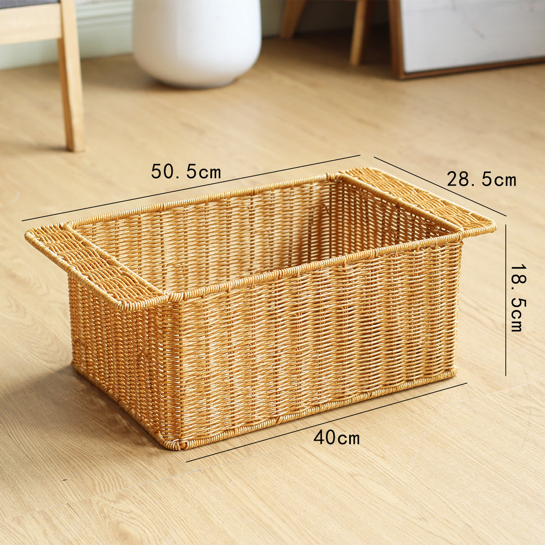 Unisex Rectangular Storage Basket made of high-quality wicker Stornfield