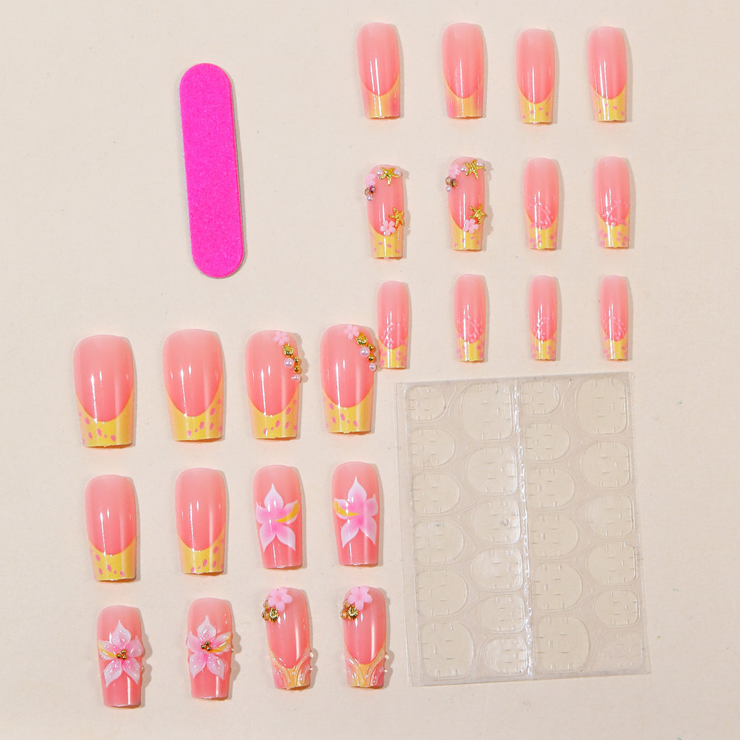 Sea-Inspired Decorative Acrylic Nail Art Extensions Stornfield
