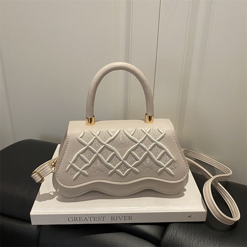 Elegant Quilted Handheld Satchel