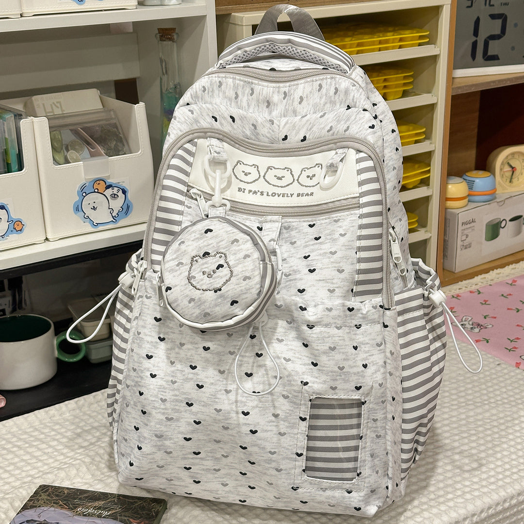 Multi-Pocket Star-Patterned Backpack Stornfield