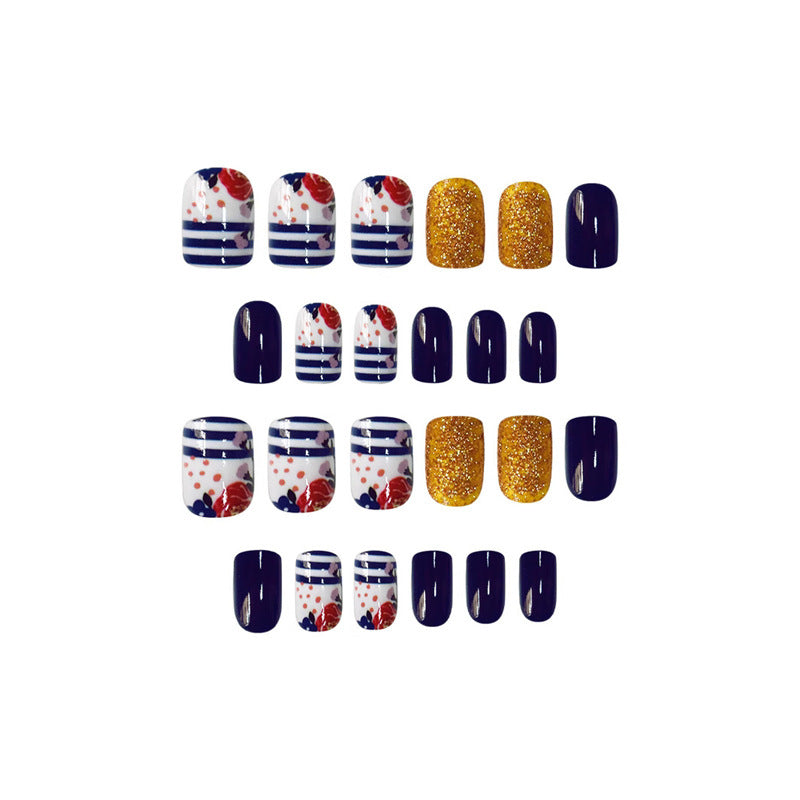 Decorative Floral Press-On Nail Set Stornfield 1787913909