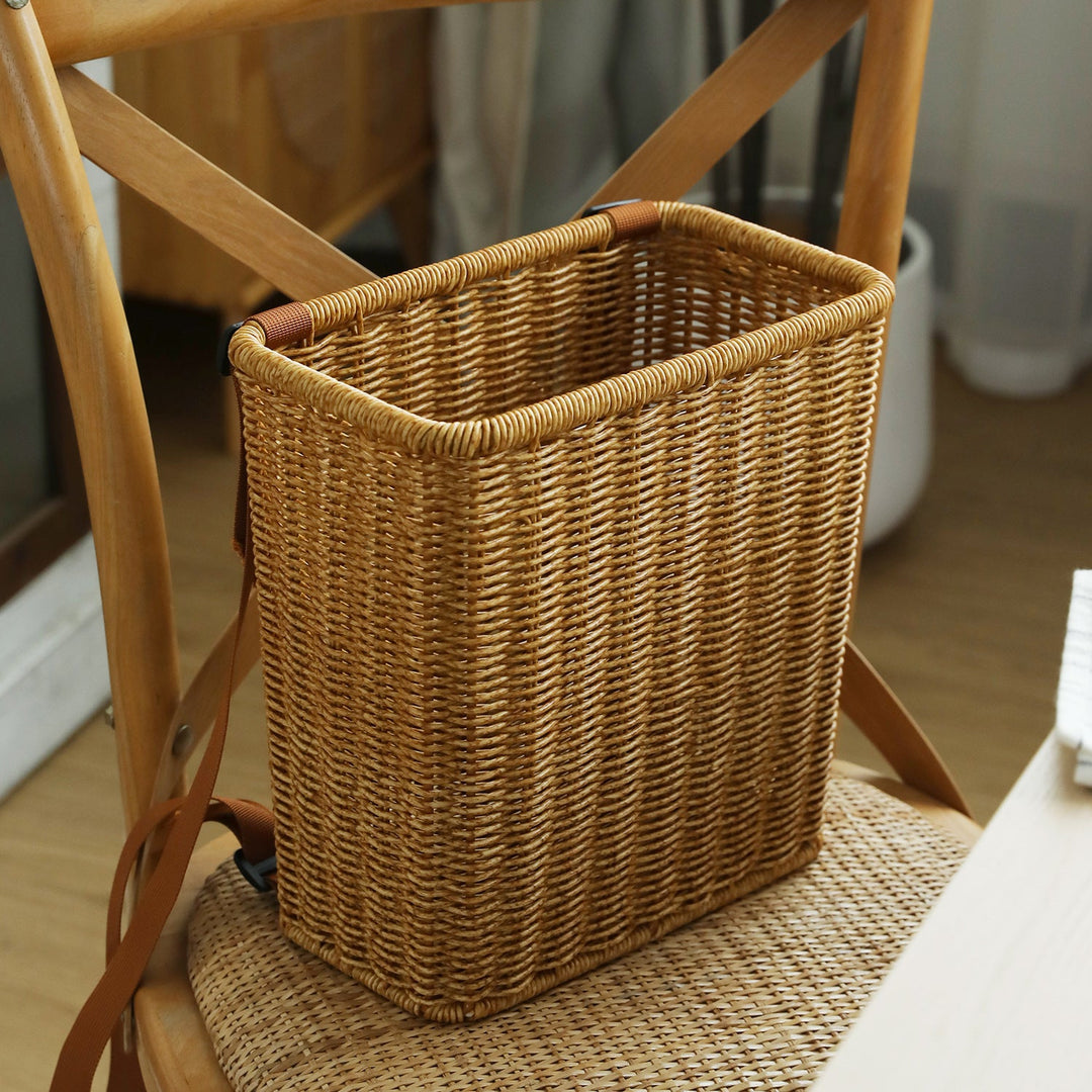 Handcrafted Wicker Storage Basket with Adjustable Strap Stornfield