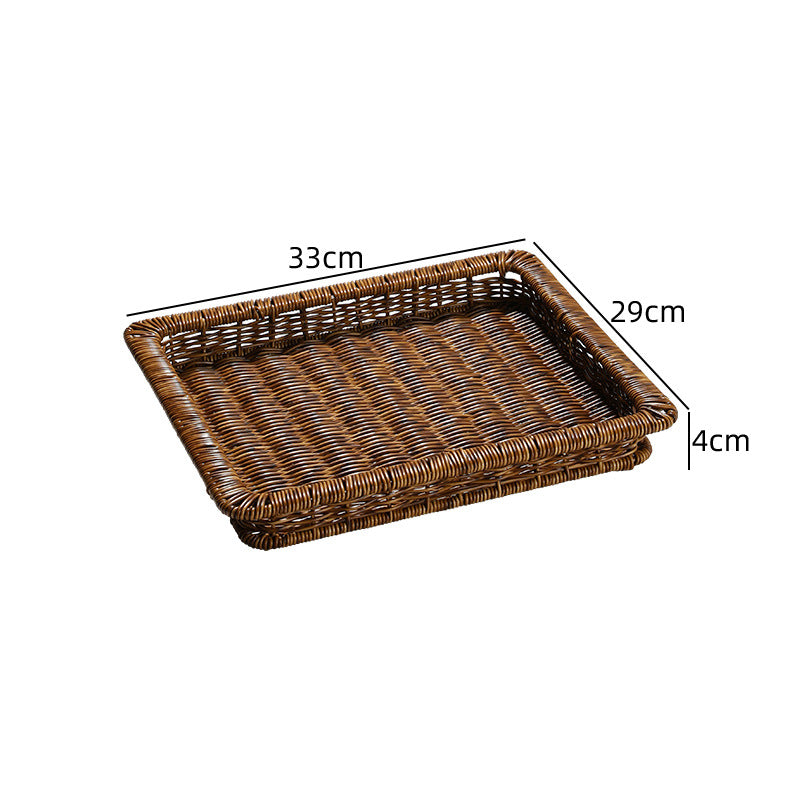 Unisex Rectangular Storage Basket made of braided rattan Stornfield