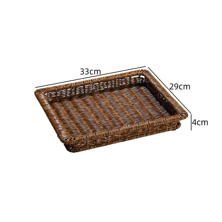 Unisex Rectangular Storage Basket made of braided rattan Stornfield