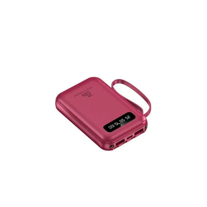 Compact multi-port portable power bank with built-in cables Stornfield