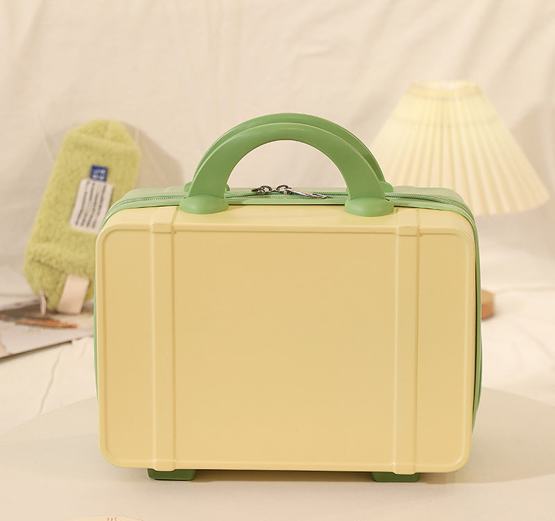 hard-shell travel cosmetic case with double-zip closure top handle and protective feet Stornfield