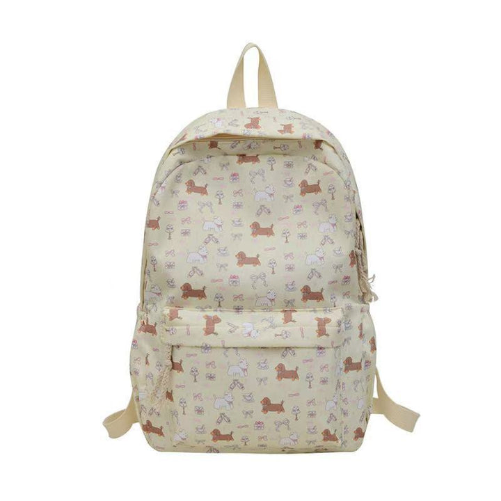 Backpack with Playful Dog Pattern Stornfield