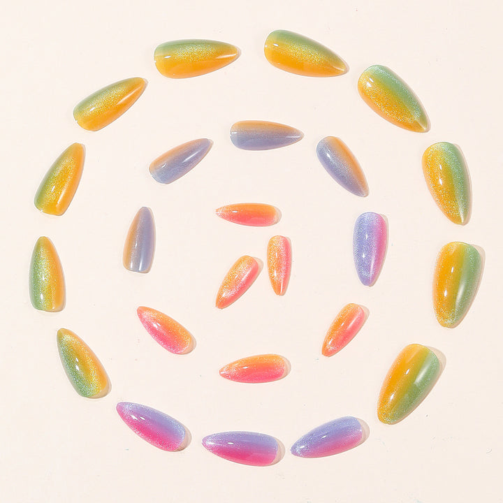 Iridescent Glitter Nail Art Extensions Stornfield