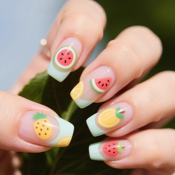 Fun Fruit-Themed Acrylic Nail Art Stornfield