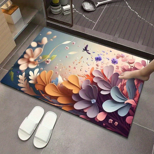 3D Textured Floral Mat Stornfield