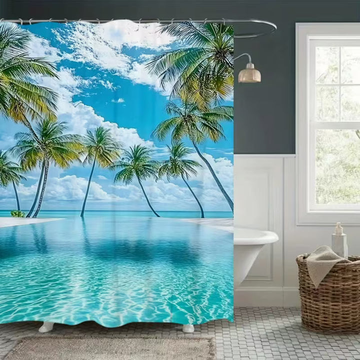 Coastal Scene Shower Curtain Stornfield