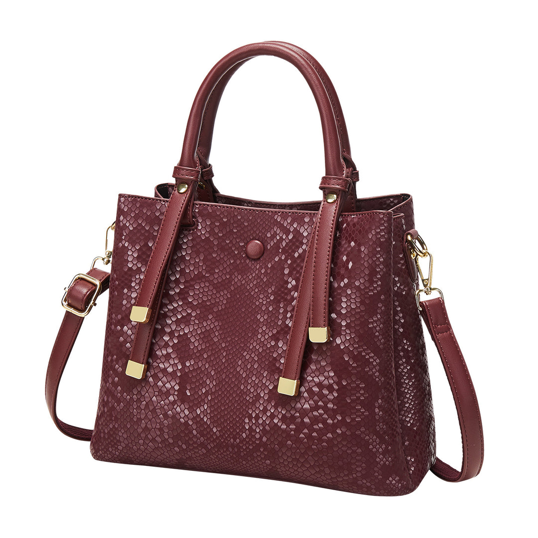 Textured Faux Leather Handbag