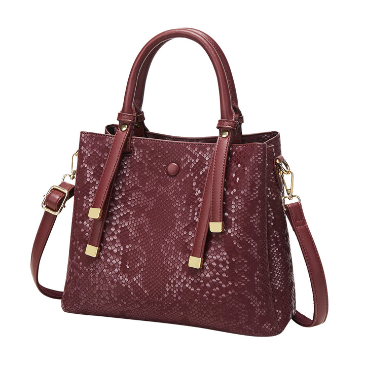 Textured Faux Leather Handbag