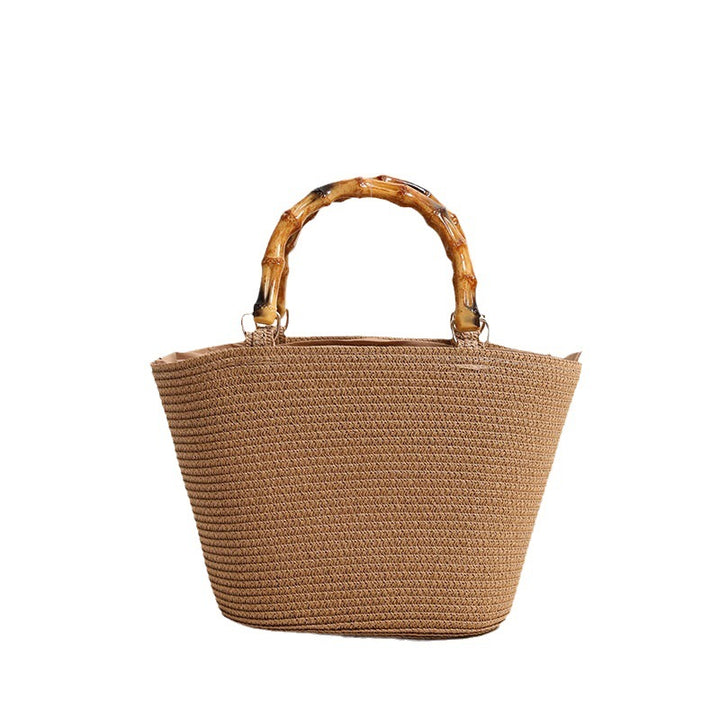 Elegant Bast bag with bamboo handles Stornfield