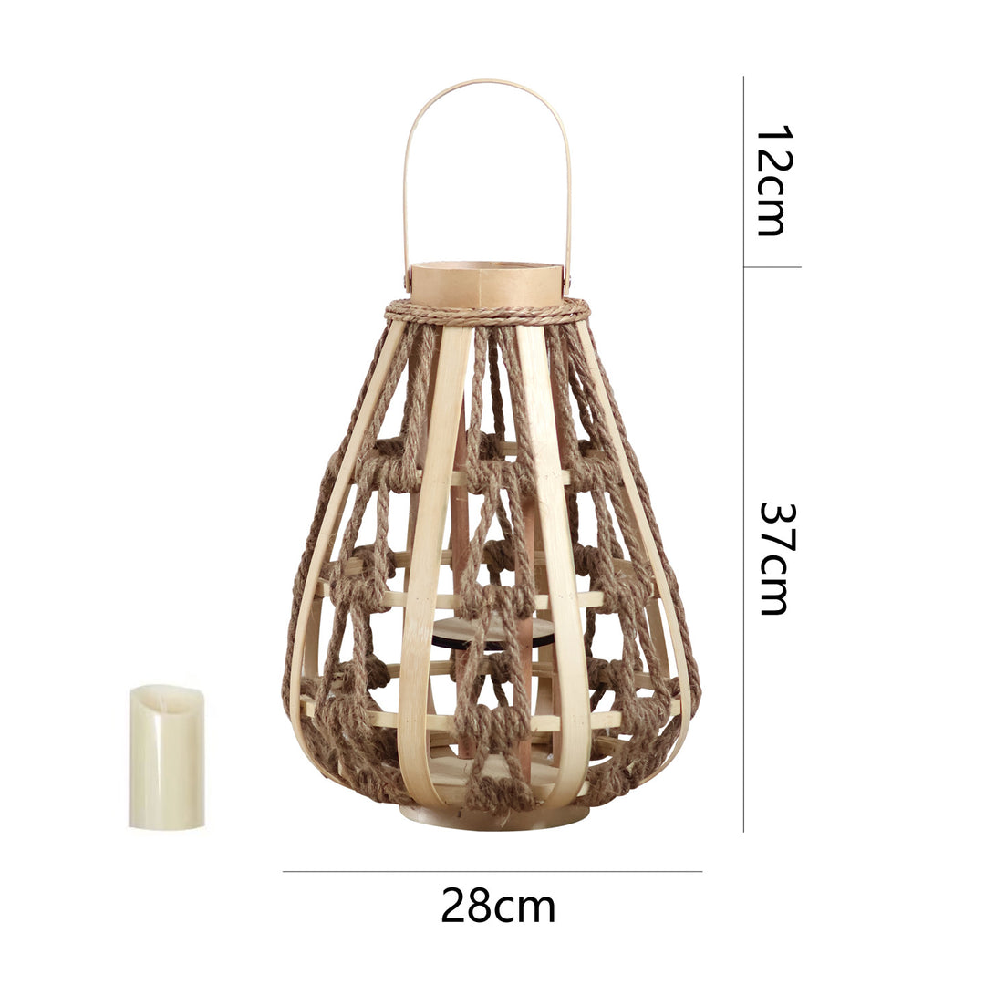 Decorative lantern made of rattan Stornfield