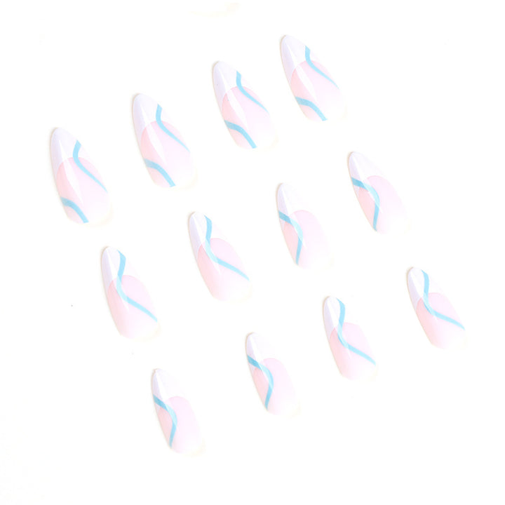 Artful Nail Extensions in an Elegant Design with Colorful Accents Stornfield