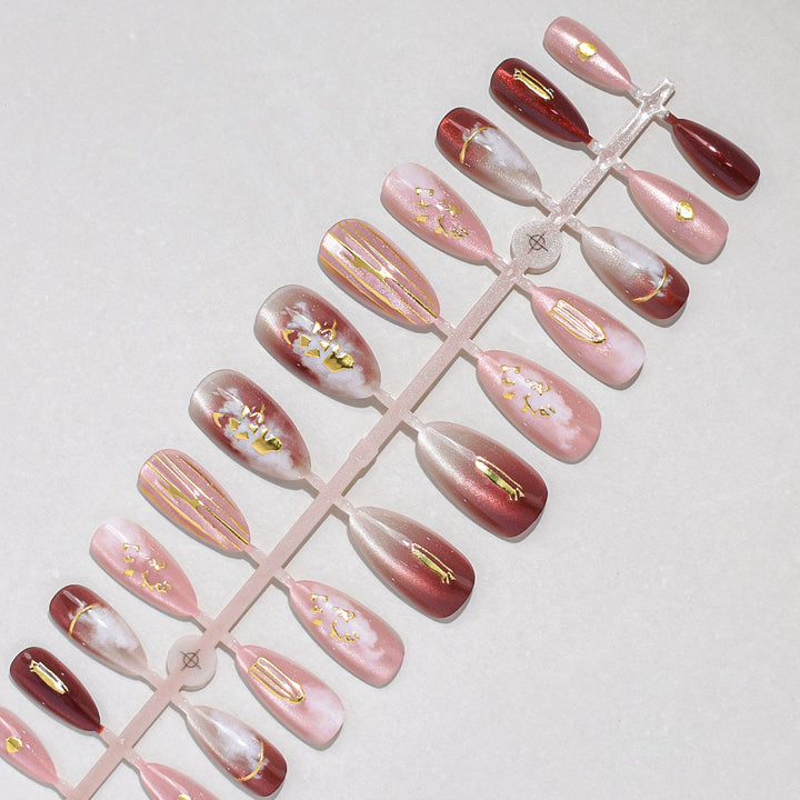 Elegant Press-On Nail Art Set Stornfield