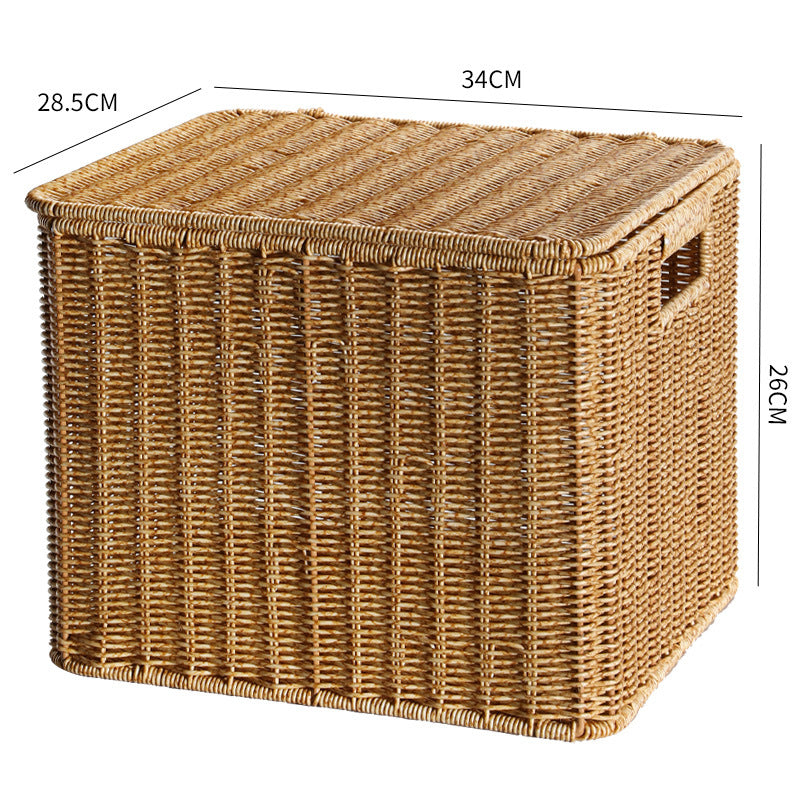 Handcrafted Rectangular Wicker Storage Box Stornfield