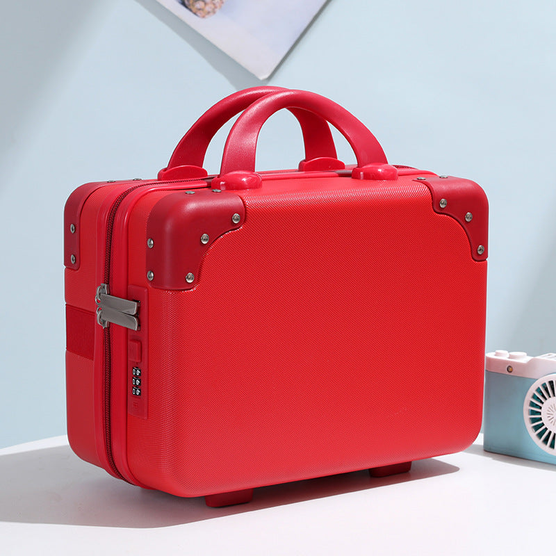 hard-shell vanity carry cosmetic case with reinforced corners and combination lock Stornfield