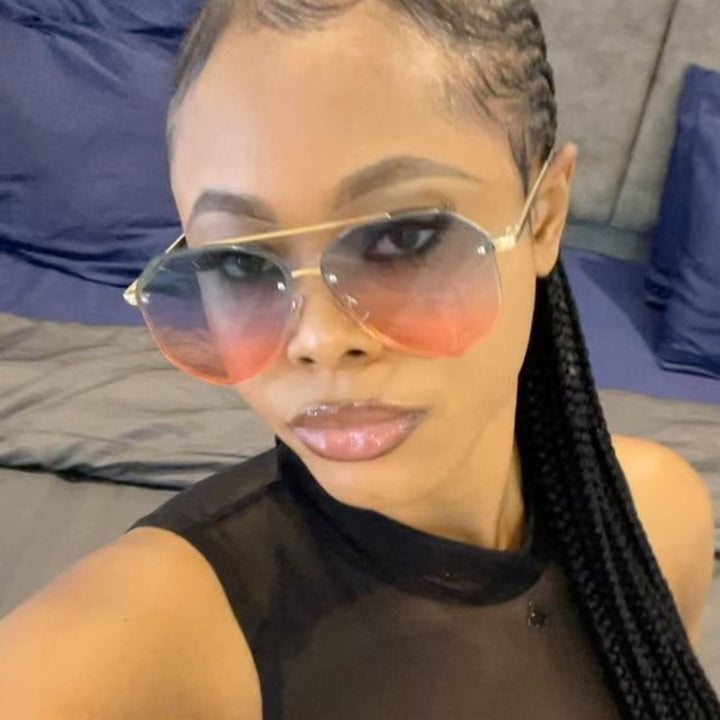 Women's geometric sunglasses with delicate frame Stornfield
